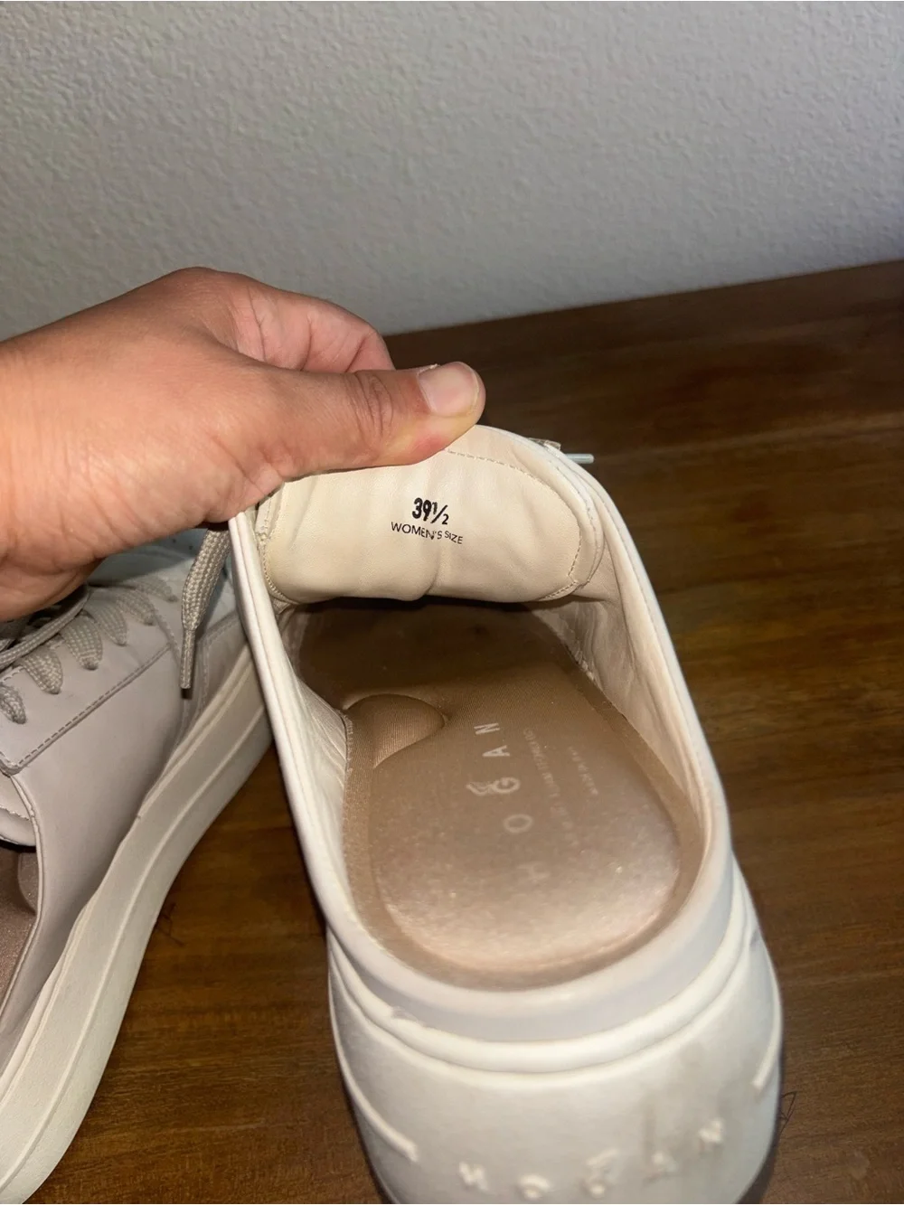 HOGAN Cream Platform Mule Sneaker 9.5 - Picture 6 of 6